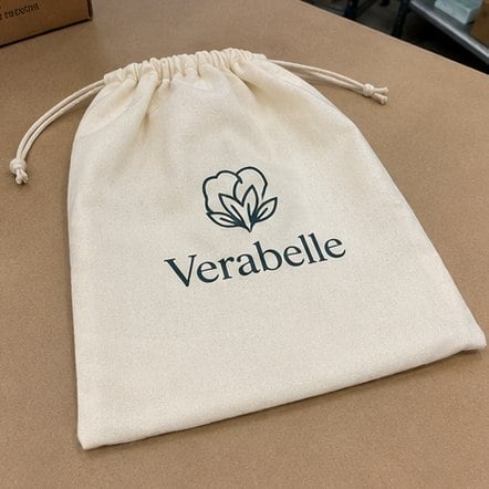 Cotton Drawstring Dust Bag printed for Verabelle