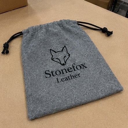 Felt Dust Bag printed for Stonefox Leather