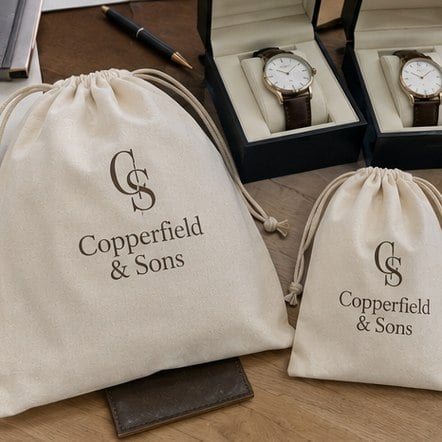 Promotional custom dust bags with company logo
